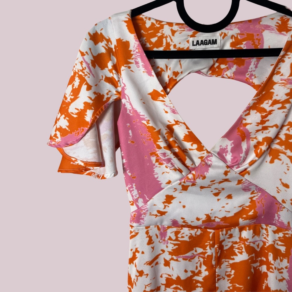Laagam Sienna Dress Orange & Pink Speckled, S/M View 6
